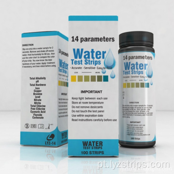 Kit de teste de água Tiras de teste de água 14 parâmetros